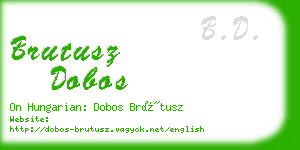 brutusz dobos business card